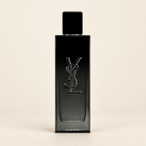Yves Saint Laurent Myslf EDP on warm ivory beige background