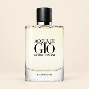 Giorgio Armani Acqua Di Gio Eau de Parfum on warm ivory beige background