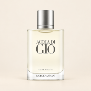 Giorgio Armani Acqua Di Gio Eau de Toilette on warm ivory beige background