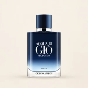 Giorgio Armani Acqua Di Gio Profondo Parfum on ivory background