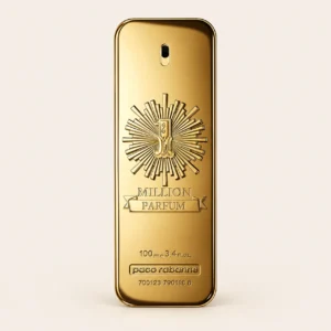 Rabanne 1 Million Parfum on ivory background